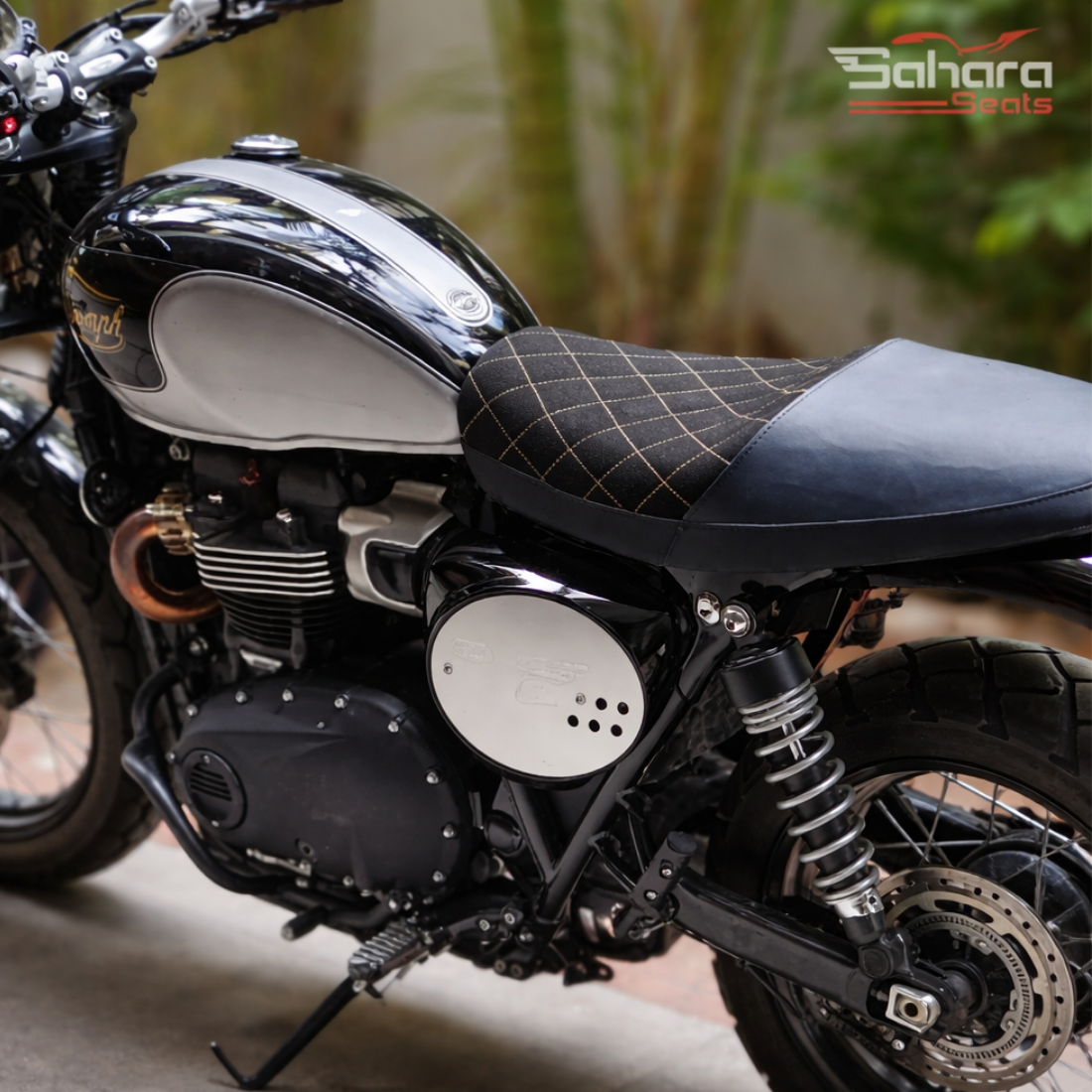 Rugged Suede Quilted Seat for Triumph Scrambler 900